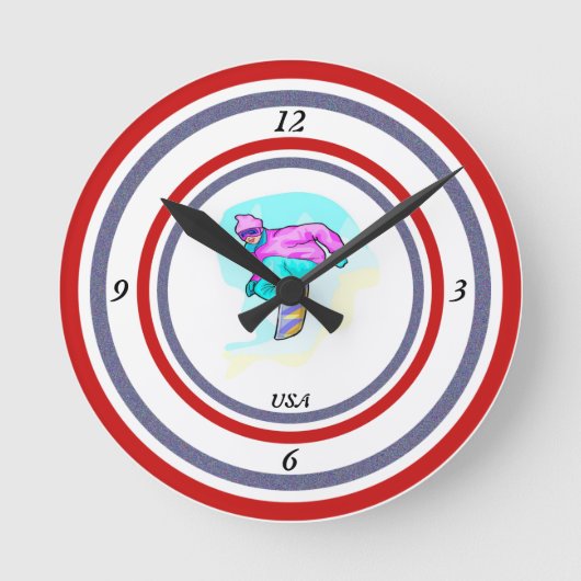 SnowboardLoveへ –  ラウンド壁時計 (正面)