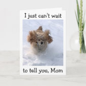 **SNOWBOUND COMEDIC DOG** FOR MOM'S誕生日 カード (正面)