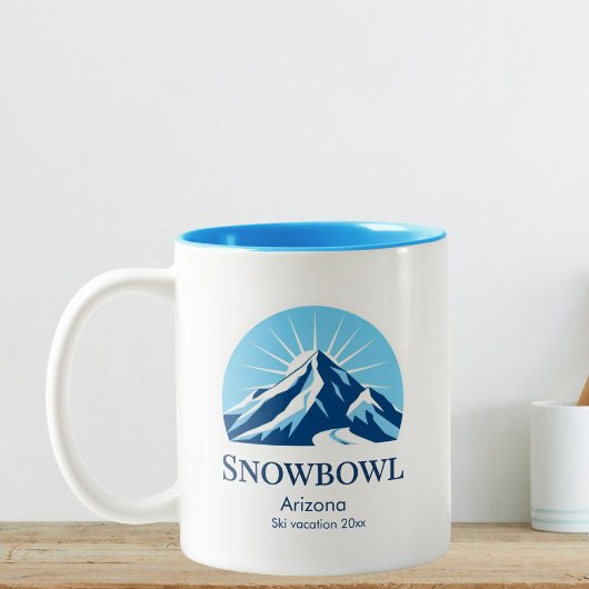 Snowbowl Arizona Flagstaff ski resort souvenir ツートーンマグカップ