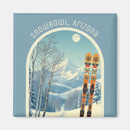 Snowbowl Arizona ski vacation Magnet マグネット (正面)