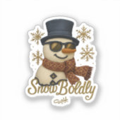 SnowBuddy Glitter Snowman シール (正面)