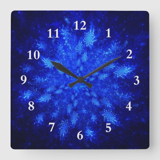 Snowburst スクエア壁時計 (正面)