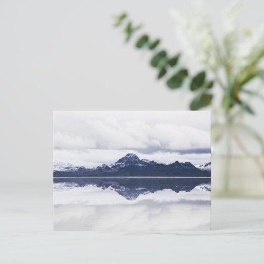 Snowcap山反射はがき ポストカード (スタンド正面)
