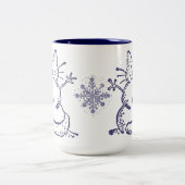 Snowcatの雪だるまのマグ ツートーンマグカップ (中央)