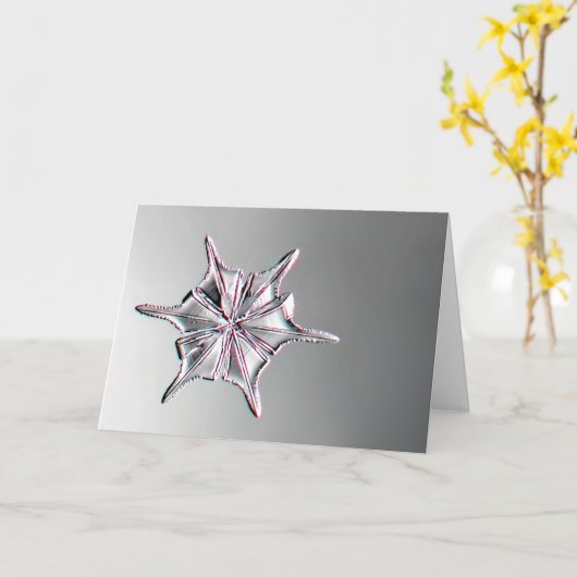 Snowcatcher Snowflake Greeting Card カード (黄色い花)