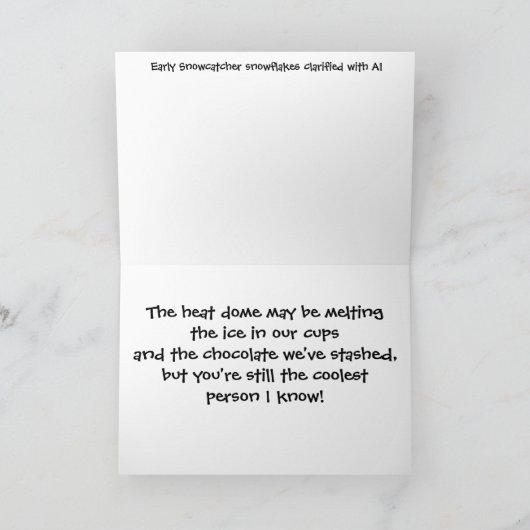 Snowcatcher Snowflakes enhanced カード (内部)