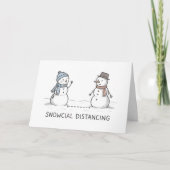 Snowcial Distancing - Funny Christmas Card シーズンカード (正面)