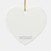 Snowcoupleのハートのパーソナライズな休日のオーナメント セラミックオーナメント (裏面)