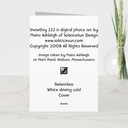 SnowDay 222 カード (裏面)