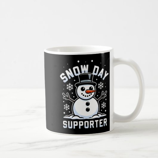 Snowday Suprter Fun Winter Days For Kids And Adult コーヒーマグカップ (右)