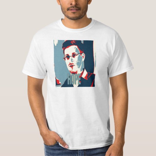 Snowdenは私達に希望を!与えます!! Tシャツ (正面)