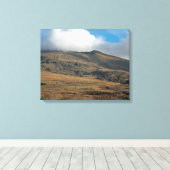 Snowden North WalesポストカードフェイクポスターCanvas Pr キャンバスプリント (インサイチュ (ウッドフロア))