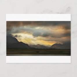 Snowdonia上の日没 ポストカード