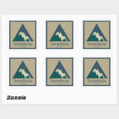 Snowdonia National Park Rustic スクエアシール (シート)