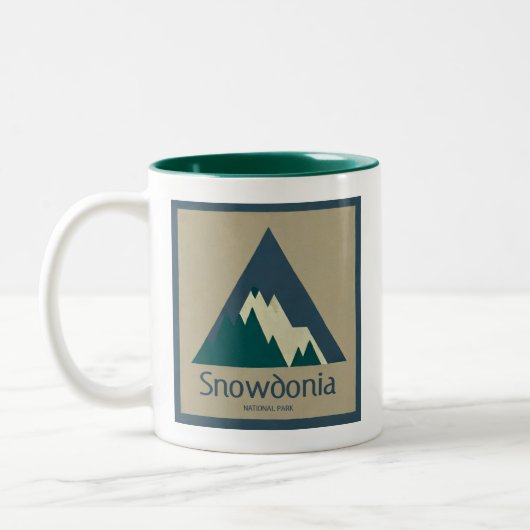 Snowdonia National Park Rustic ツートーンマグカップ (左)