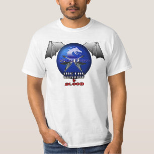 SnowDragonの金属のクロムおよび血旅行のワイシャツ Tシャツ