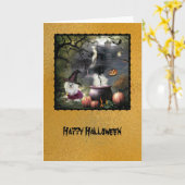 Snowdropマルタのハロウィンの挨拶状 カード (黄色い花)