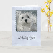 Snowdropマルタの挨拶状(恋しく思う) カード (黄色い花)