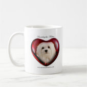 Snowdropマルチーズ コーヒーマグカップ (左)