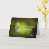 Snowdrop悔やみや弔慰グリーティングカード カード (黄色い花)