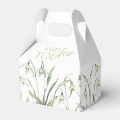 Snowdrop 60th Birthday Watercolor Botanical フェイバーボックス (裏面サイド)