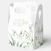 Snowdrop 60th Birthday Watercolor Botanical フェイバーボックス (オープン)