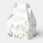 Snowdrop 60th Birthday Watercolor Botanical フェイバーボックス (正面サイド)