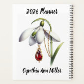 Snowdrop & Garnet January Verse – 2026 Planner プランナー手帳 (裏面)