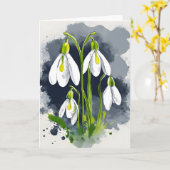 Snowdrop - Watercolor flowers カード (黄色い花)