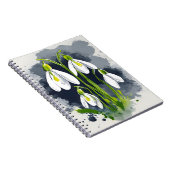 Snowdrop - Watercolor flowers ノートブック (右側)