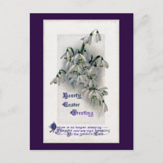 Snowdropsイースターの挨拶 シーズンポストカード