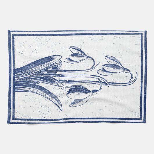 Snowdrops キッチンタオル (横)