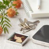 Snowdrops 1873年(キャンバスの油) キーホルダー (側面)