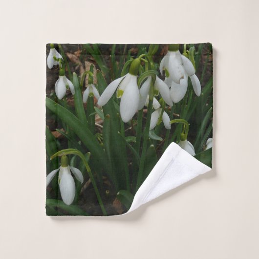 Snowdrops I (Galanthus)白い春の花 ウォッシュタオル (ウォッシュタオル)