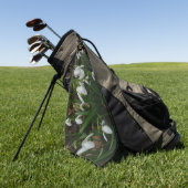 Snowdrops I (Galanthus)白い春の花 ゴルフタオル (グリーン)