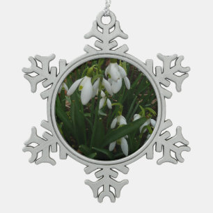 Snowdrops I (Galanthus)白い春の花 スノーフレークピューターオーナメント