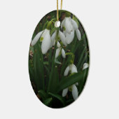 Snowdrops I (Galanthus)白い春の花 セラミックオーナメント (左)