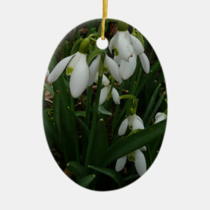 Snowdrops I (Galanthus)白い春の花 セラミックオーナメント