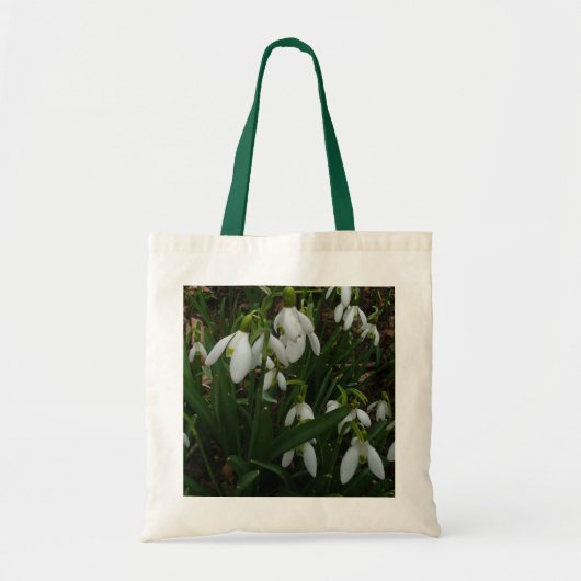 Snowdrops I (Galanthus)白い春の花 トートバッグ (正面)