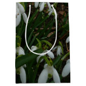 Snowdrops I (Galanthus)白い春の花 ミディアムペーパーバッグ (正面)