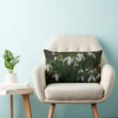 Snowdrops I (Galanthus)白い春の花 ランバークッション (椅子)