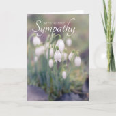 Snowdrops Sympathy Card カード (正面)