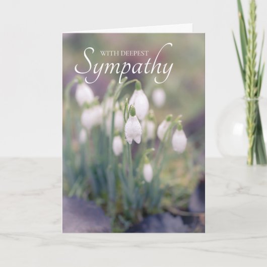 Snowdrops Sympathy Card カード (正面)