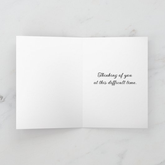 Snowdrops Sympathy Card カード (内部)