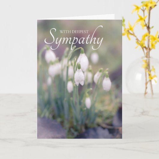 Snowdrops Sympathy Card カード (黄色い花)