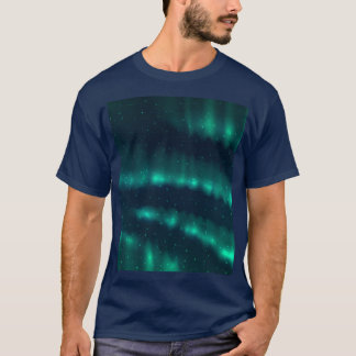 Snowfall Aurora Borealis - Northern Lightsアートワーク Tシャツ