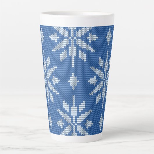 Snowfall Knit カフェラテマグ (正面)