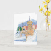 Snowfall Lagoon Holiday Card カード (黄色い花)