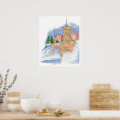 Snowfall Lagoon Poster ポスター (キッチン)