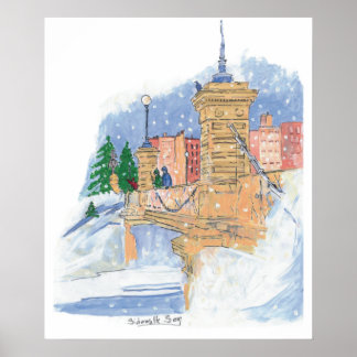 Snowfall Lagoon Poster ポスター